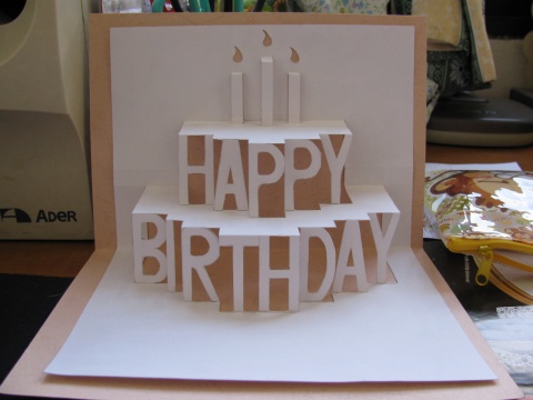 DIY 3D Birthday Cake Card