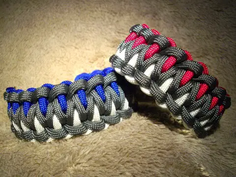 Three Color Paracord Bracelet Pattern