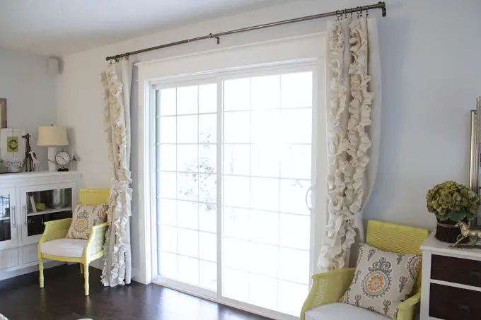 Burlap Ruffled Curtains DIY Ideas