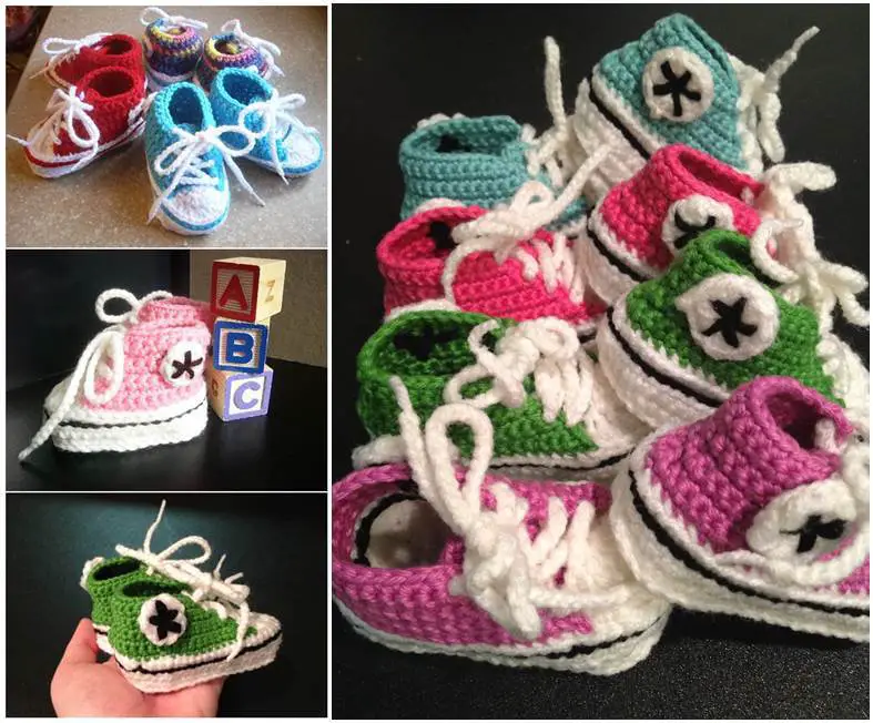 Crochet Converse Baby Booties Pattern