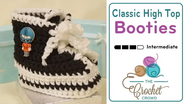 Crochet High Top Baby Booties Pattern