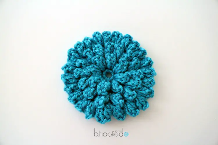 Crochet Popcorn Stitch Flower Design