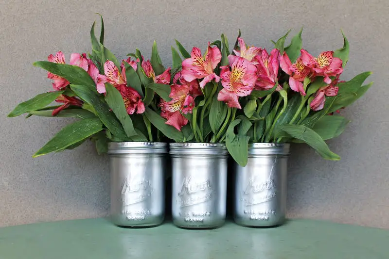 DIY Mason Jar Flower Arrangements For Bridal Shower