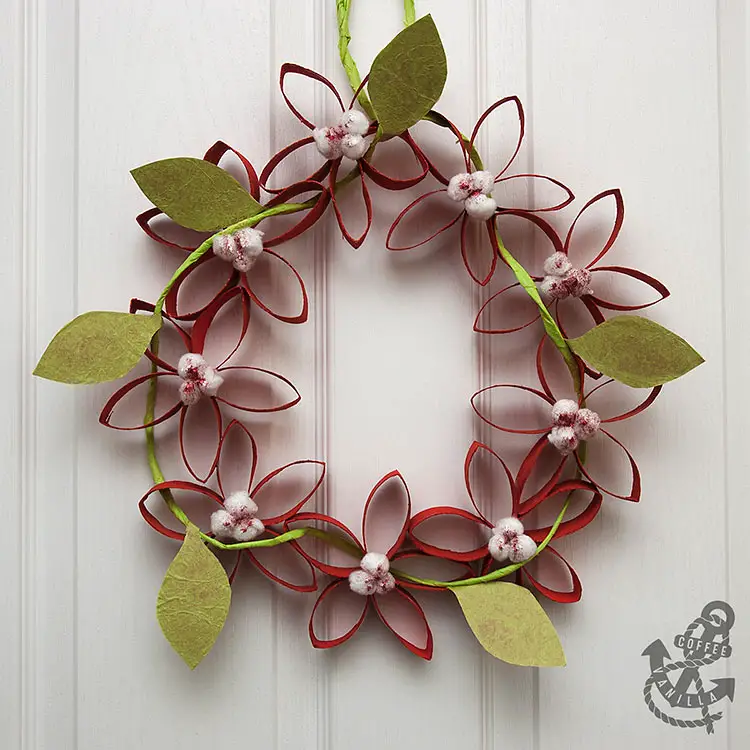 DIY Toilet Paper Roll Wreath Craft