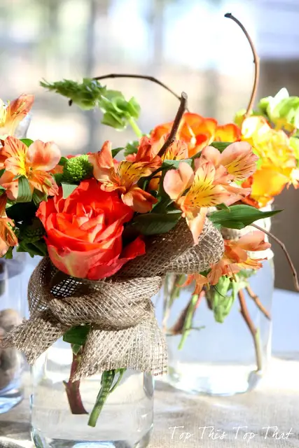 Flowers In Mason Jars For Centerpieces