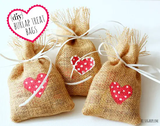 Handmade Burlap Gift Bags