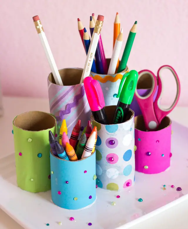 How to Make Toilet Paper Roll Crafts Pencil Holder