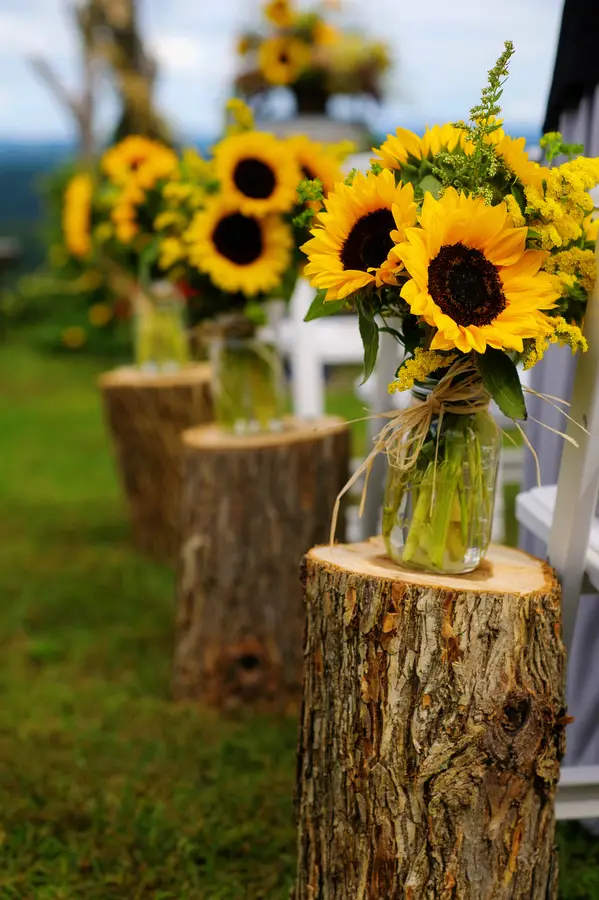 Mason Jar Flower Arrangements With Sunflower Ideas