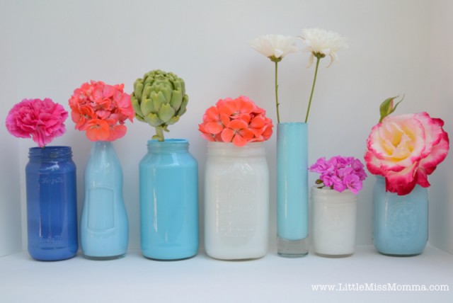 Painted Mason Jar Flower Arrangements Ideas
