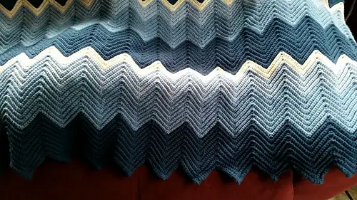 Single Crochet Ripple Afghan Pattern