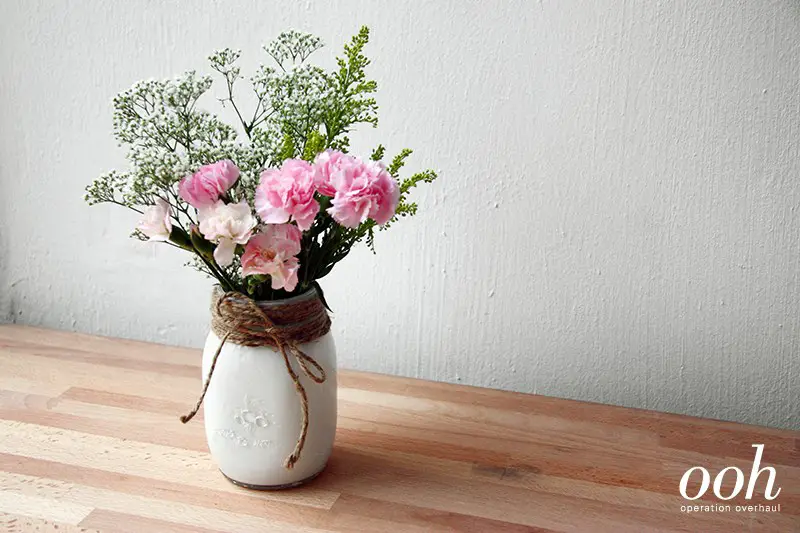 White Mason Jar Flower Arrangements Ideas DIY