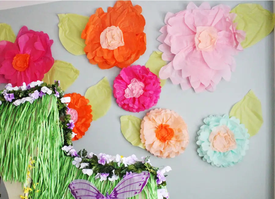 DIY Giant Tissue Paper Flowers