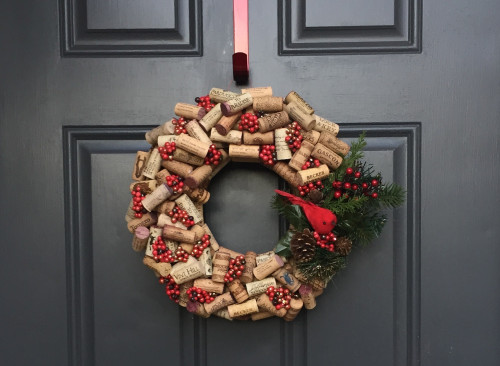Wine Cork Wreath Centerpiece