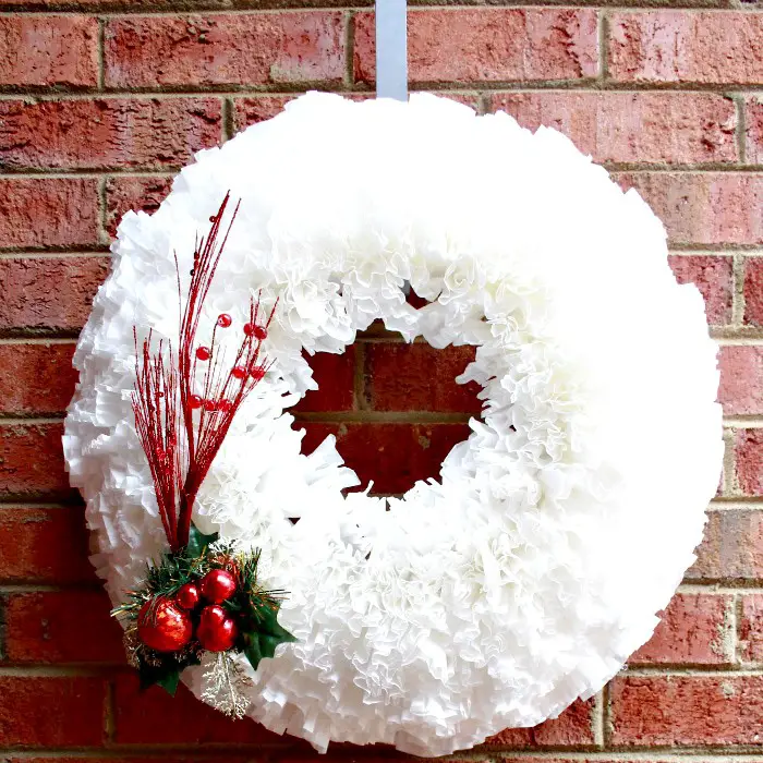 Coffee Filter Christmas Wreath