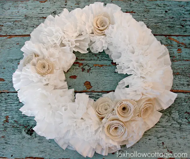 Coffee Filter Wreath Images DIY