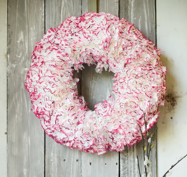 Coffee Filter Wreath Project