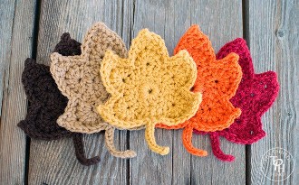 Crochet Leaf Coaster Pattern