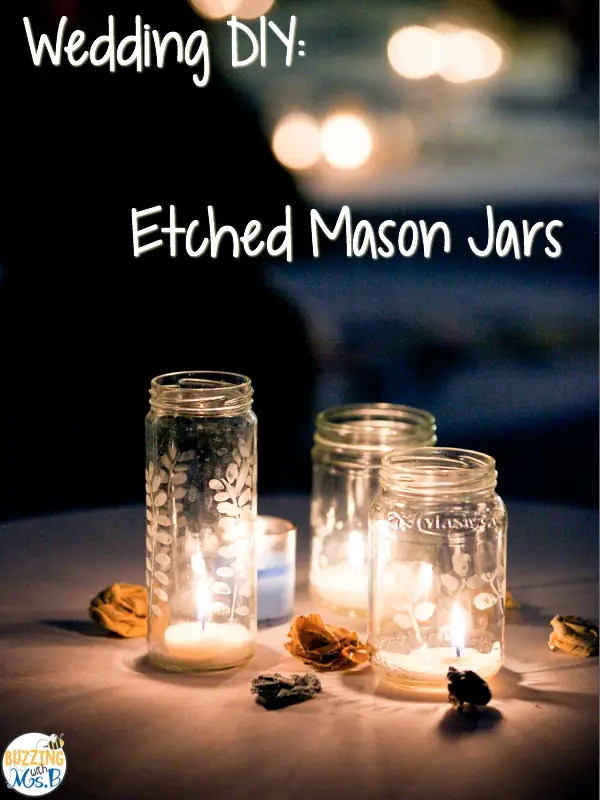 DIY Etched Mason Jar Candle Holders
