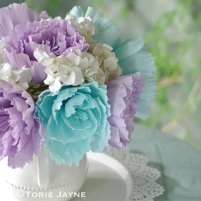 How to make crepe paper flowers peony