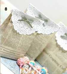 Newspaper Bag Ideas with Lace