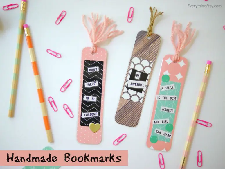 DIY BOOKMARKS WITH QUOTES