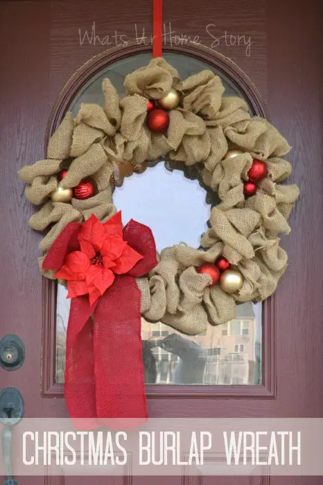 Burlap Christmas Wreath DIY