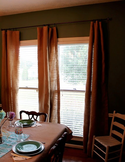 Burlap Kitchen Curtains Tutorials