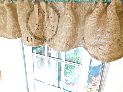 Burlap Sack Curtains