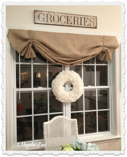 Burlap Valance Curtains