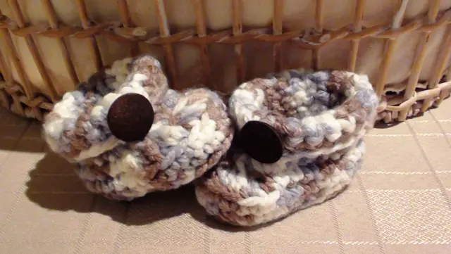Chunky Crochet Baby Booties Pattern