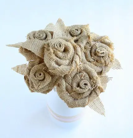How To Make Burlap Flower Bouquets