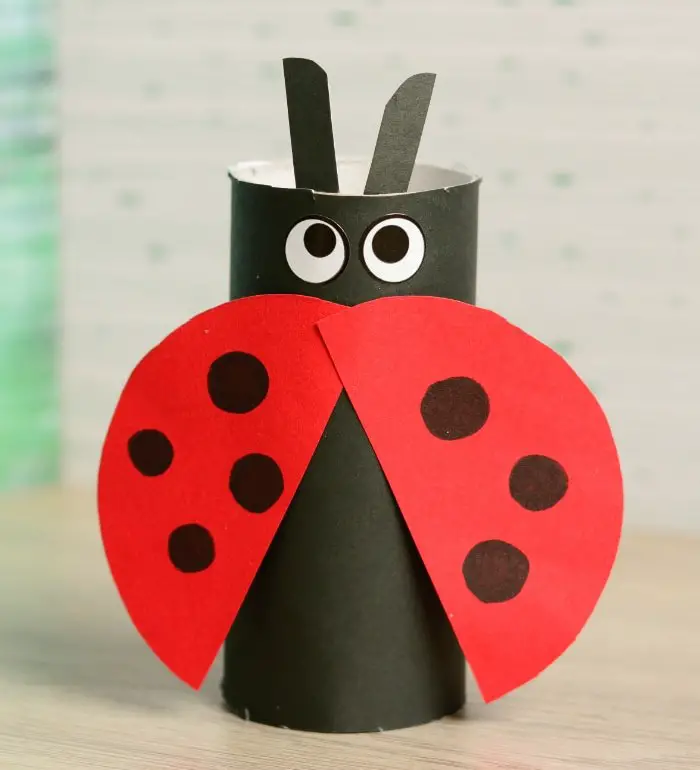 Ladybug Toilet Paper Roll Craft