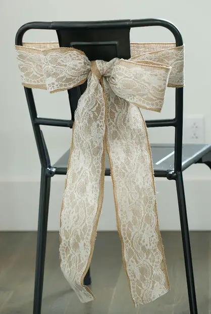 Burlap Bows for Wedding Chairs