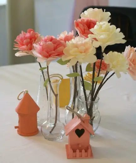 Coffee Filter Flowers Wedding DIY