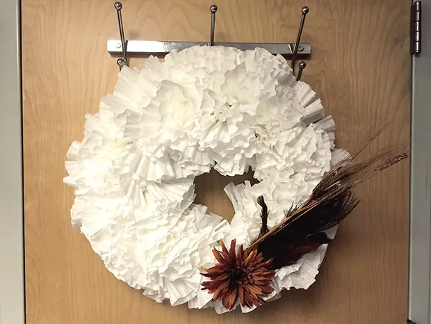 Coffee Filter Wreath Craft