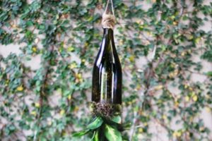 DIY Wine Bottle Planter