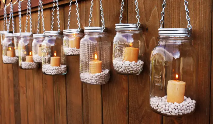 Hanging Mason Jar Candle Holders