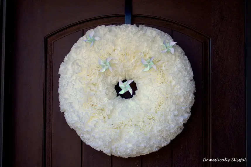 Spring Coffee Filter Wreath