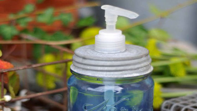 Plastic Mason Jar Soap Dispenser