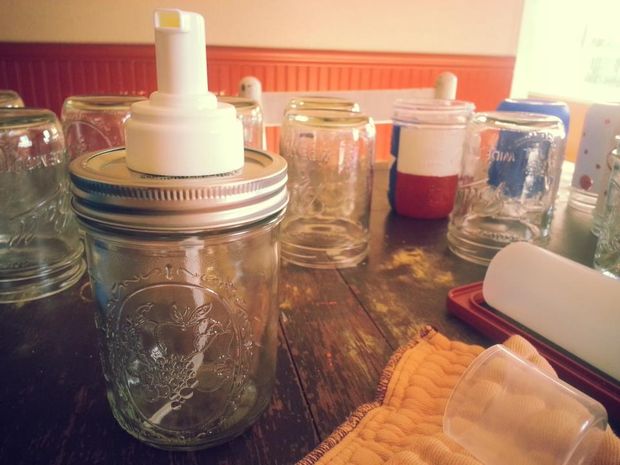 Wide Mouth Mason Jar Soap Dispenser