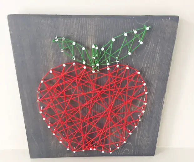 Apple String Art Printable Template