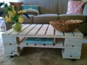 Coffee Table Made from Wooden Pallets