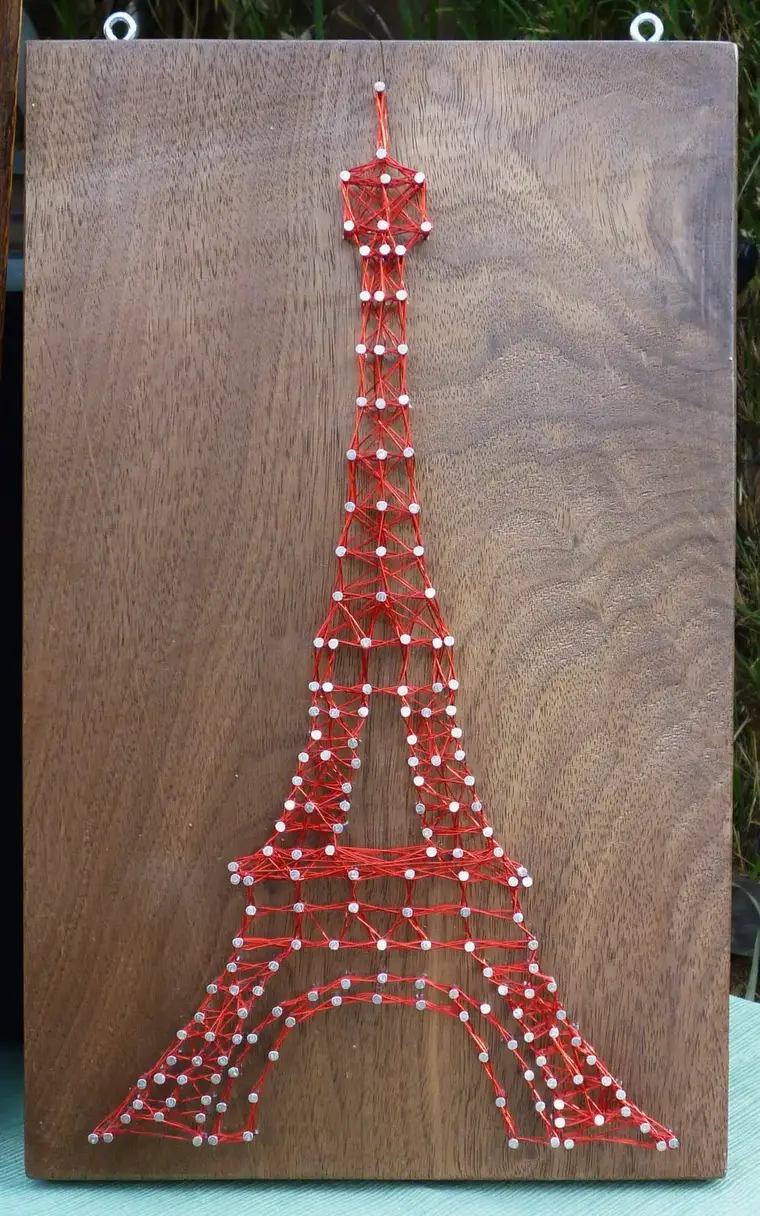 DIY Eiffel Tower String Art Design