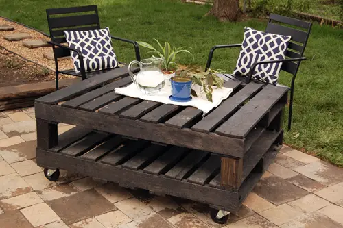 DIY Pallet Coffee Table with Photos