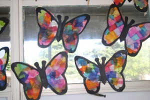 DIY Tissue Paper Butterflies Tutorial