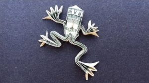 Dollar Bill Origami Tree Frog