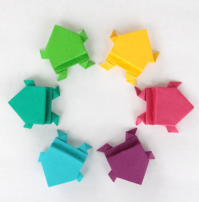 origami frog ring instructions