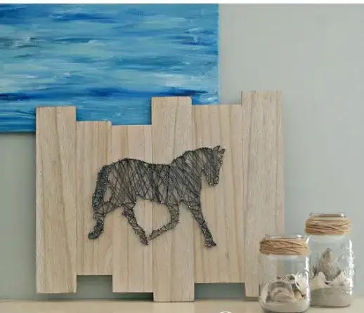 Horse String Art Template Wall Decor