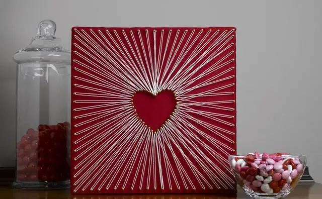 Make Your Own DIY String Art Heart