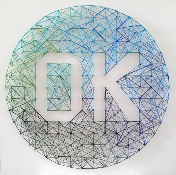 Ombre String Art Pattern